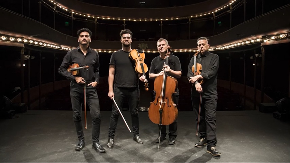 David Núñez y Carlos Brítez, violines, Martín Devoto, violoncello, y Mariano Malamud, viola.