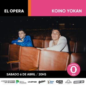 Koino Yokan regresa al Teatro Opera en La Plata