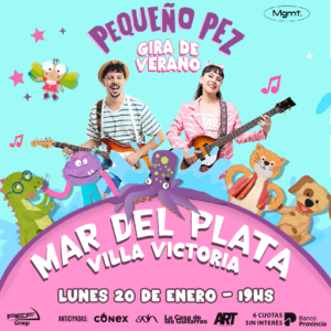 Espectáculo imperdible: Pequeño Pez llega con su gira de verano a Mar del Plata!!